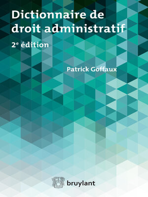 cover image of Dictionnaire de droit administratif